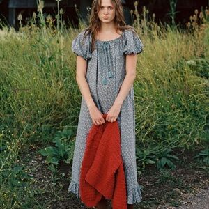 SOLD Christy Dawn Christy dress in Calico blues size M